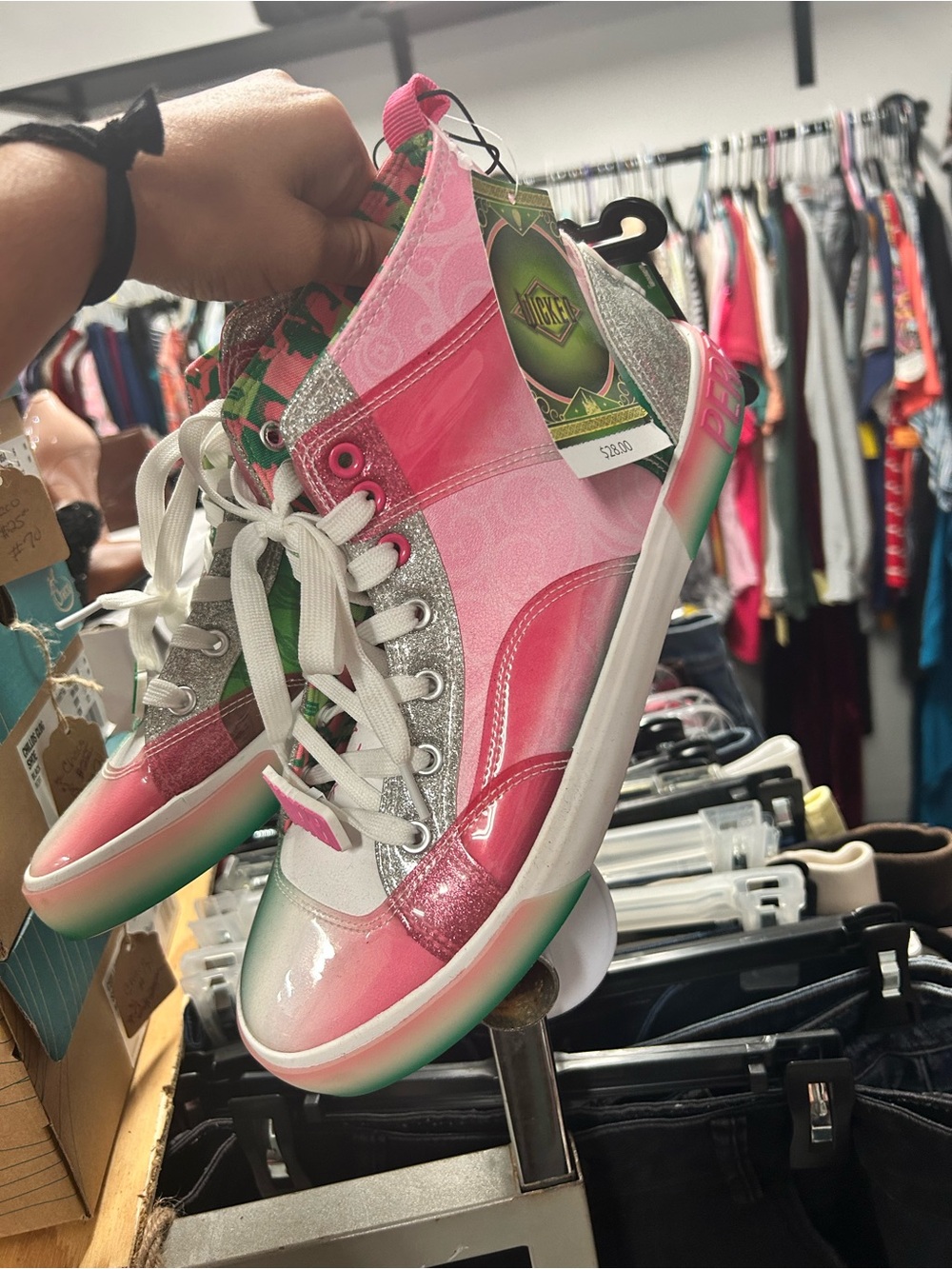 Wicked Elphaba & Glinda High Top Sneakers Women’s Size 9.5 NWT